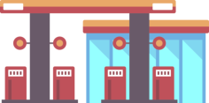 Gas Station Digital Sketch Svg Design, Free Vectors File